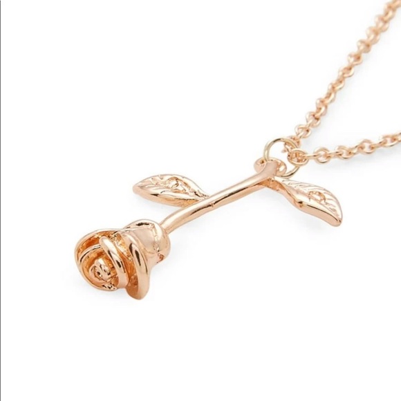 Jewelry - Rose Gold Rose Pendant Necklace
